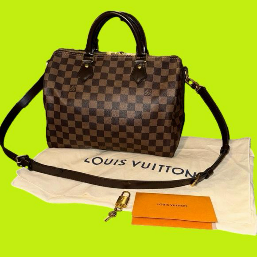 LOUIS VUITTON  SPEEDY 30 Damier Ebene Bandouliere - Excellent Condition
